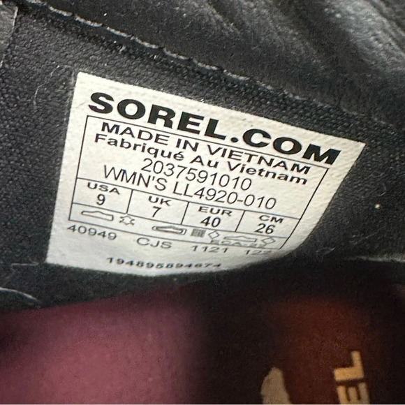 SOREL Lennox Waterproof Hiker Boot In Black.  Sz: 9 - Picture 13 of 13